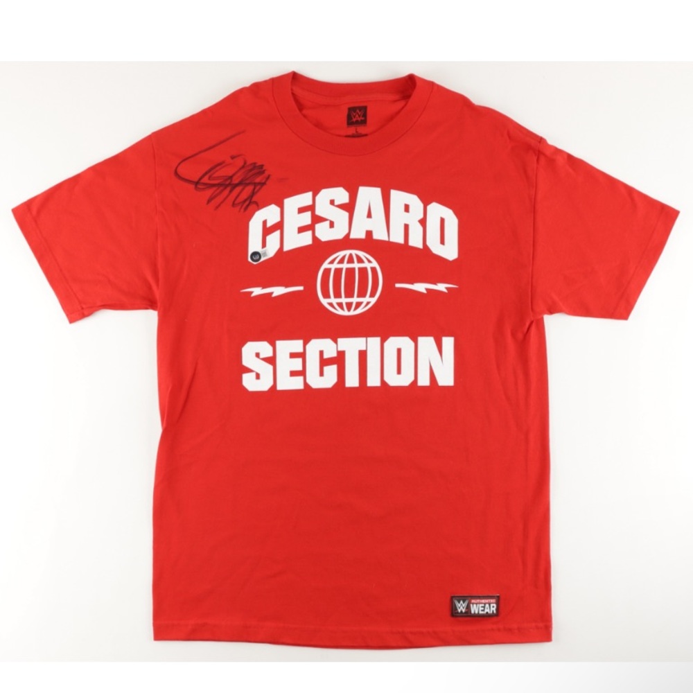 WWE AEW Antonio Cesaro Hand-signed shirt
